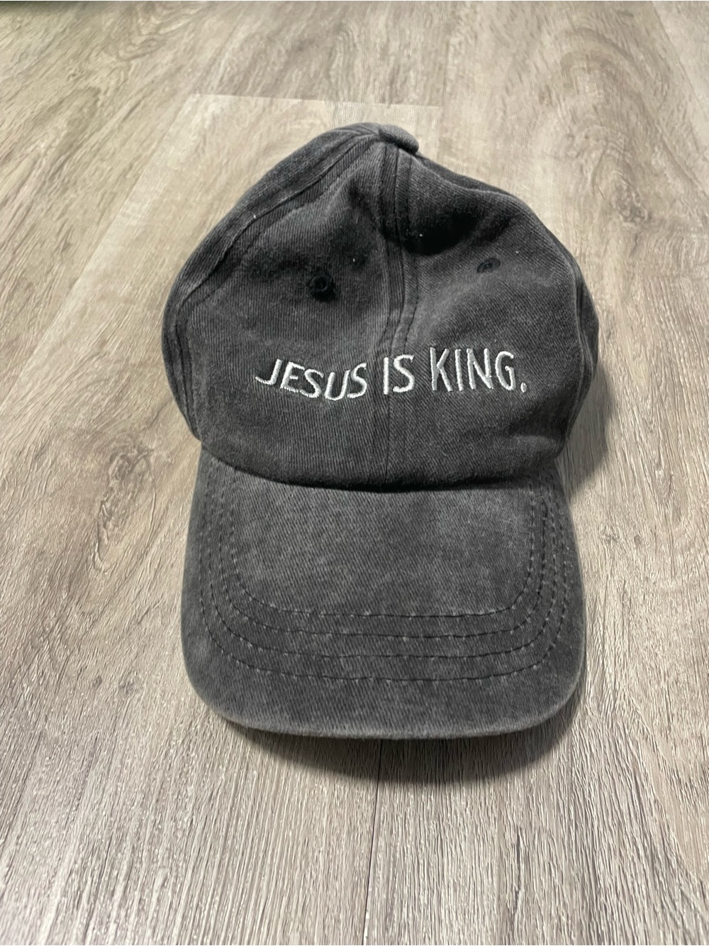 Black "JESUS IS KING" Embroidered Baseball Cap